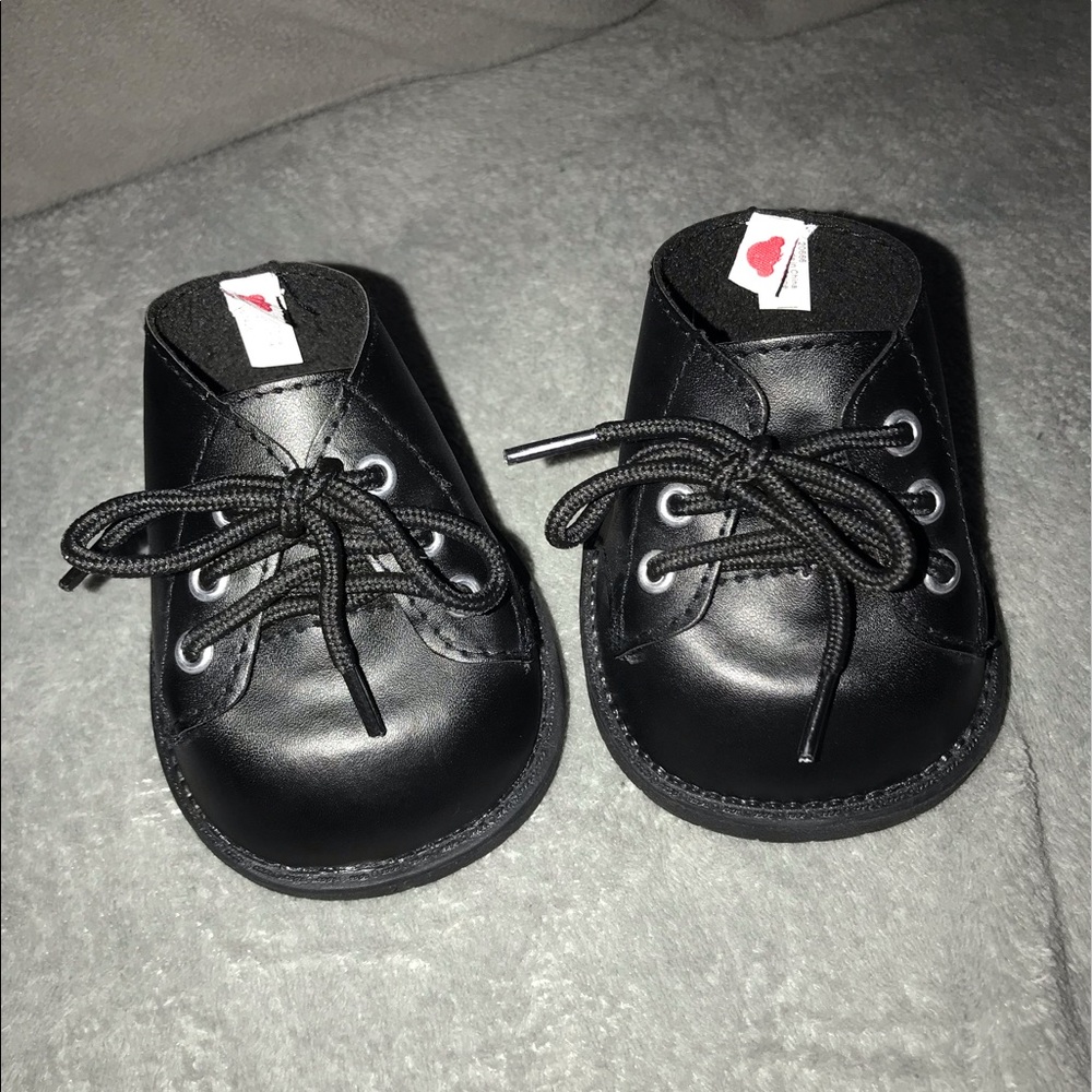 NWOT Build a bear black combat boots